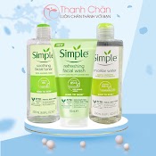 Combo Simple Tẩy Trang Simple Micellar 200Ml, Sữa Rửa Mặt Simple 150Ml, Nước Hoa Hồng Simple 200Ml