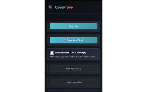 CoreProve Client screenshot 2