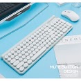 Bộ Bàn Phím Chuột Không Dây Lt - 400 Sạc Pin Dùng Cho Văn Vòng, Pc, Laptop, Tivi - Nk