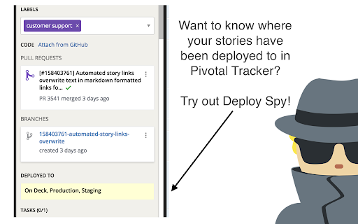 Deploy Spy for Pivotal Tracker