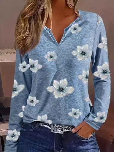 Title 5, New European and American Printed Long Sleeve S...