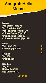 Anugrah Hello Momo menu 1