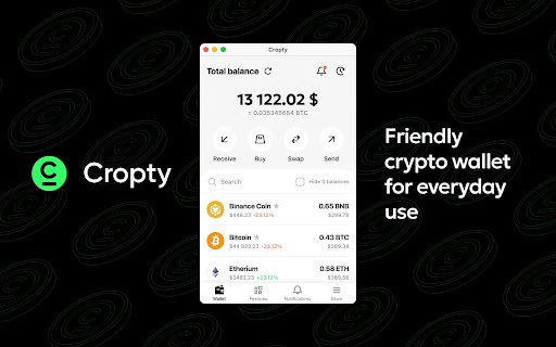 Crypto wallet – Bitcoin & USDT