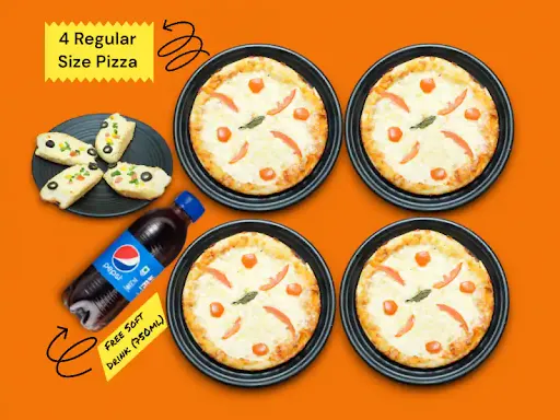 Family Meal Pack (4 Regular Pizza)