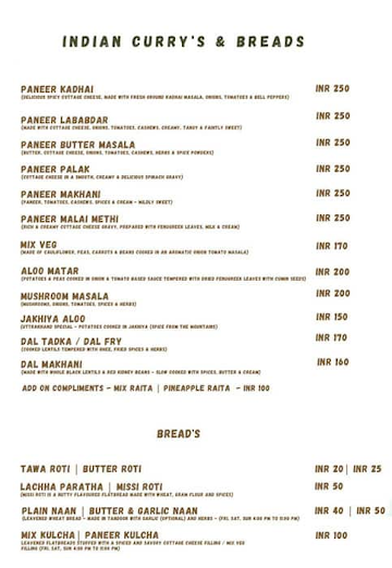 Cafe Maka Maka menu 