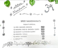 Shree Nandhana menu 1