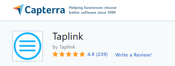 4.8 Star  Taplink Review on Capterra