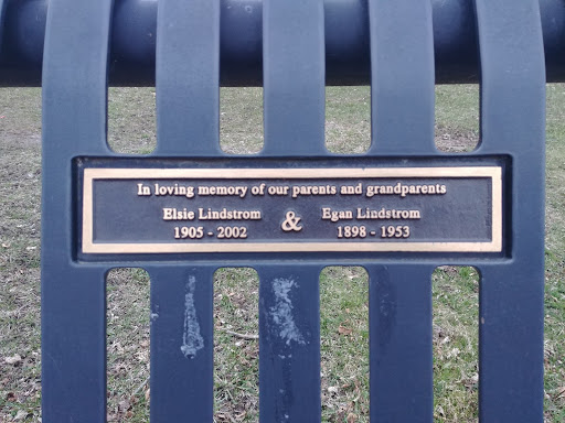 Elsie & Egan Lindstrom Memorial Bench