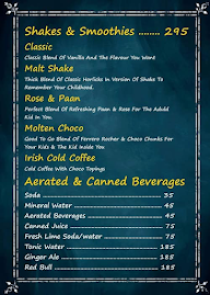Drinks On Board menu 1