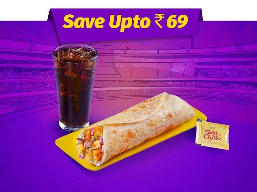 Free Hit Masala Paneer Tikka Wrap & Beverage Meal At 179