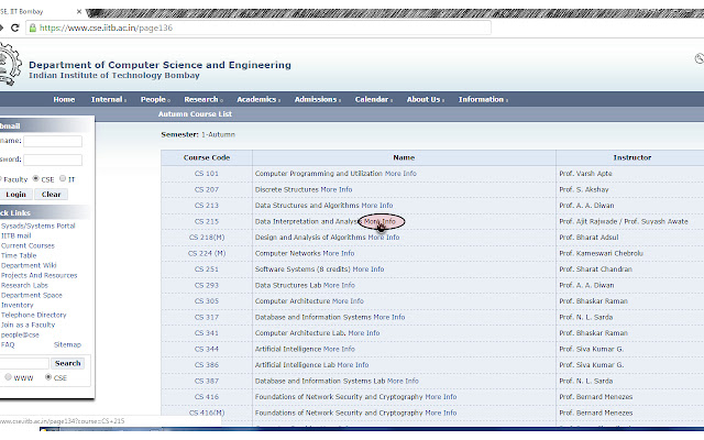 IIT-B CS Courses Inline Load