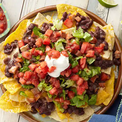 Nachos With Refried Beans