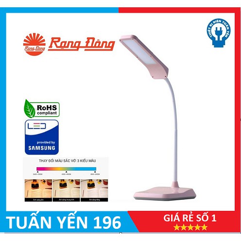 Đèn Bàn Cảm Ứng, Đèn Học Chống Cận 6W Led Rạng Đông Rl - 36.Led 4 Nhiệt Độ Màu, 3 Mức Ánh Sáng