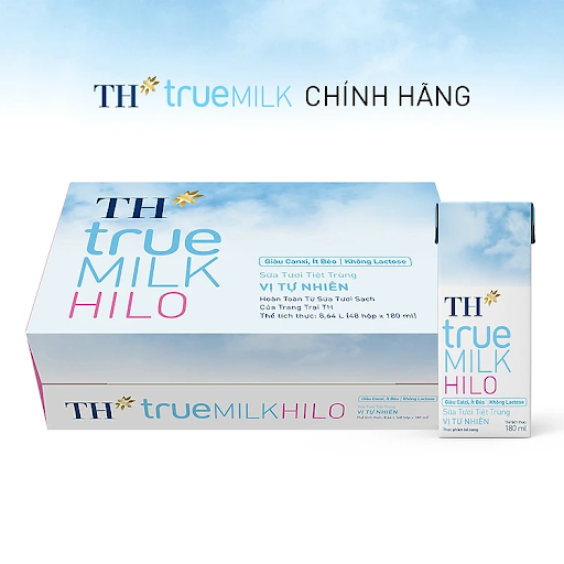 Thùng 48 Hộp Sữa Tươi Tiệt Trùng TH TRUE MILK Hilo 180 ml