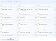 OvenFresh Cakes & Desserts menu 1