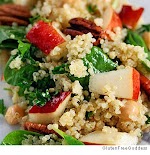 QUINOA SALAD, PEARS, SPINACH & CHICK PEAS ( WEB MD ) was pinched from <a href="http://www.webmd.com/food-recipes/quinoa-salad-with-pears-baby-spinach-and-chick-peas?ecd=soc_fb_070812_noon_recipe_quinoasaladpears,babyspinachchickpeas" target="_blank">www.webmd.com.</a>