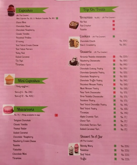 LSD - Love Sugar & Dough menu 