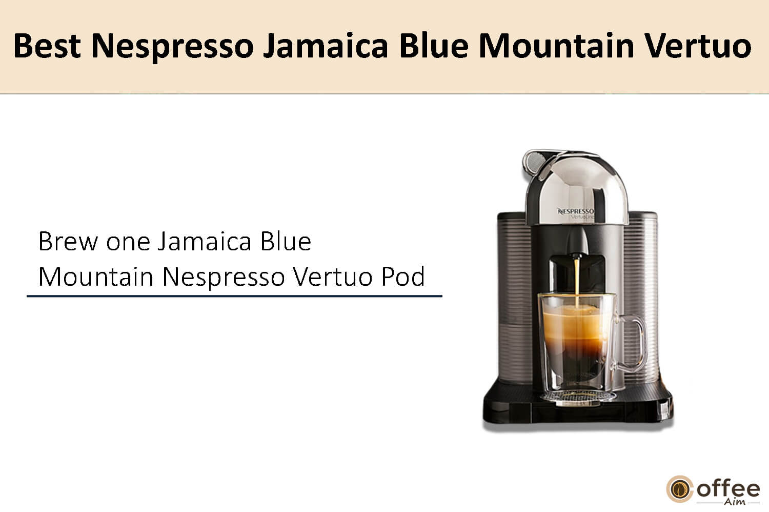 In this image, I elucidate the preparation instructions for crafting the finest Nespresso Jamaica Blue Mountain Vertuo coffee pod.