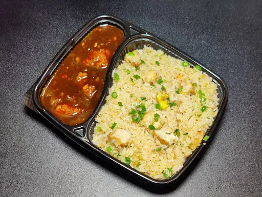 Chicken Fried Rice With Chicken Manchurian