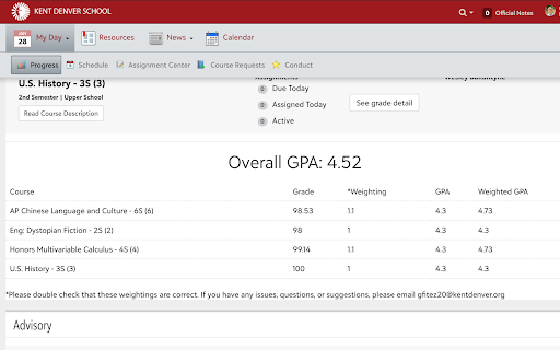 Blackbaud GPA Calculator