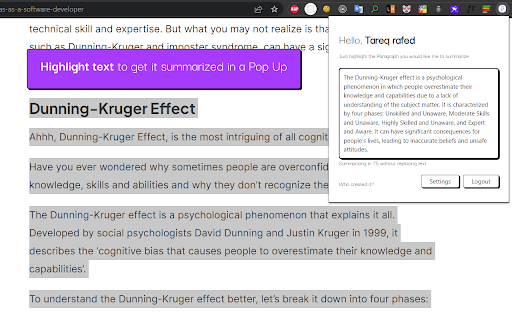 QuickRead | AI to Summarize Text on Web!