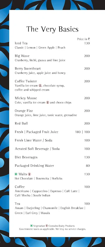 Neptune Bar and Lounge- Fortune Miramar menu 