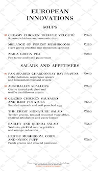 The Crest menu 1