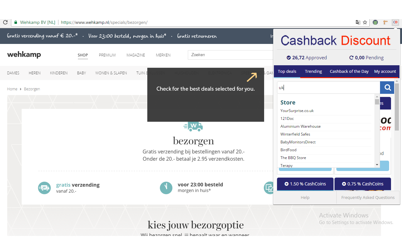 CashbackDiscount Alertbar Preview image 6