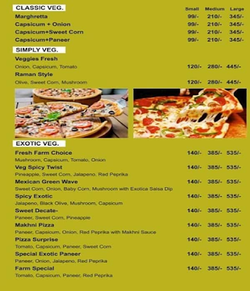 Daddy's Pizza And Shakes menu 