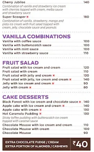 Corner House Ice Creams menu 4