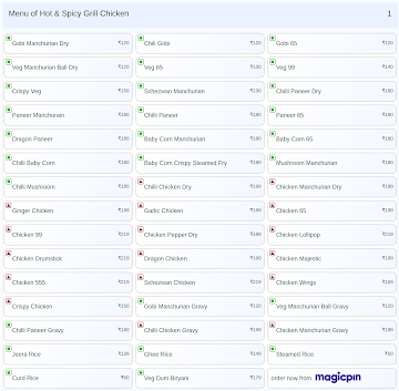 Hot & Spicy Grill Chicken menu 