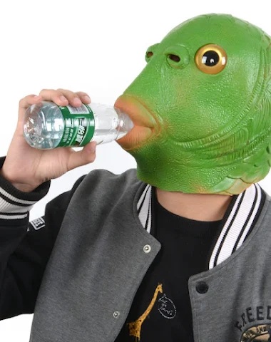 Zielony Murlok, lateksowa maska na - 3