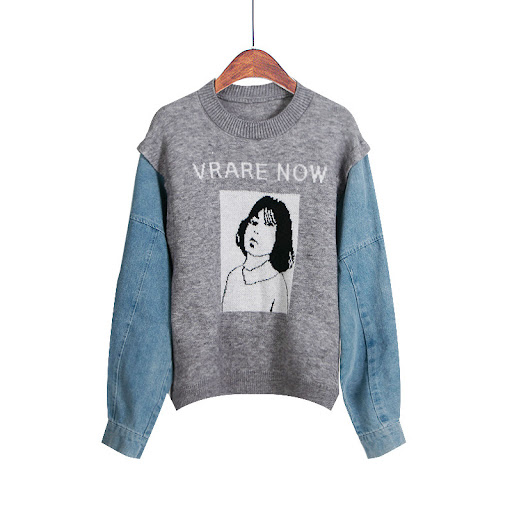 Title 6, Design Sense Fashionable Temperament Knitted To...