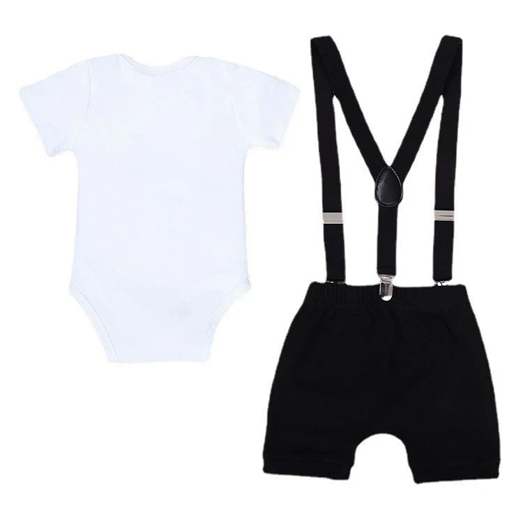 Babyjongen's Eerste Verjaardag Kostuum Vier de eerste verjaardag van je zoon met deze schattige en feestelijke outfit Perfect voor foto's en herinneringen.