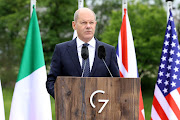 Olaf Scholz, Germany's chancellor, during his closing news conference on the final day of the Group of Seven (G-7) leaders summit at the Schloss Elmau luxury hotel in Elmau, Germany, on Tuesday, June 28, 2022.