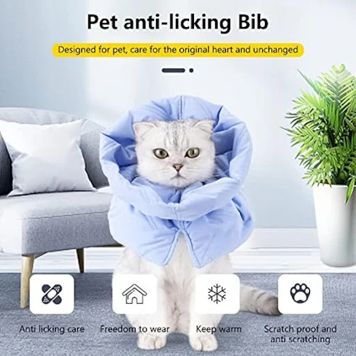 Cat Cone,Adjustable Cat Cone Collar Soft,Cat Recovery Collar, Stop Licking for Small Large Cats- Easy for Cats to Eat an