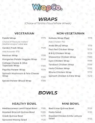 Wrap Co. menu 1