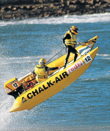 SPEED FREAKS: East London powerboaters Zane Schonknecht and Dalton Wiggill will be competing in the SA national event taking place at Gonubie Beach today and Orient Beach tomorrow Picture: SUPPLIED