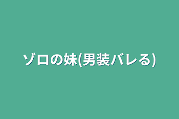 ゾロの妹(男装バレる)