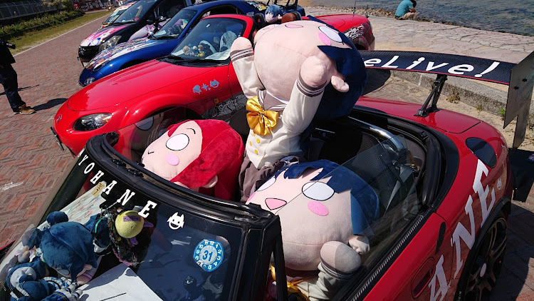 カローラフィールダーの痛車イベント・フォロワーさんとコラボ・ラブライブ！サンシャイン！！・聖地巡礼・安田屋旅館に関するカスタム事例の投稿画像15枚目
