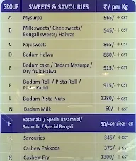 Sri Krishna Sweets menu 1