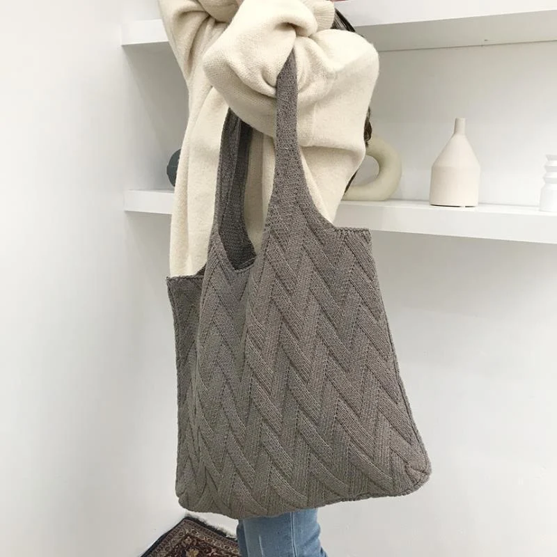 Title 9, Knitted Casual Large Capacity Single Shoulder Bag
