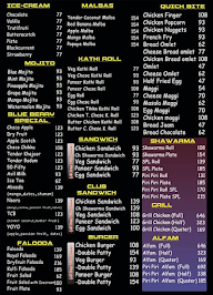 Blueberry Restaurant menu 1