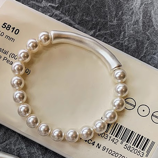 Title 3, Pearl Silver Bamboo Bracelet for Women, a niche...