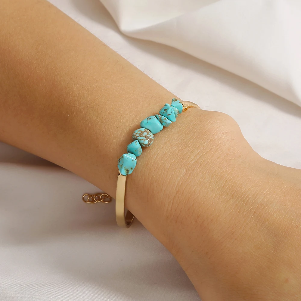 Title 2, Bracelet en pierre naturelle Alloy Crescent, un...