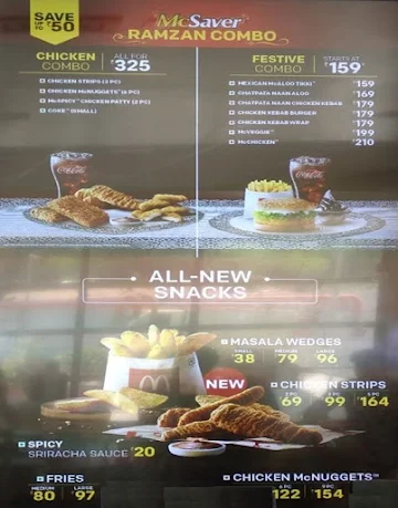 McDonald's menu 