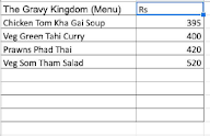 The Gravy Kingdom menu 1