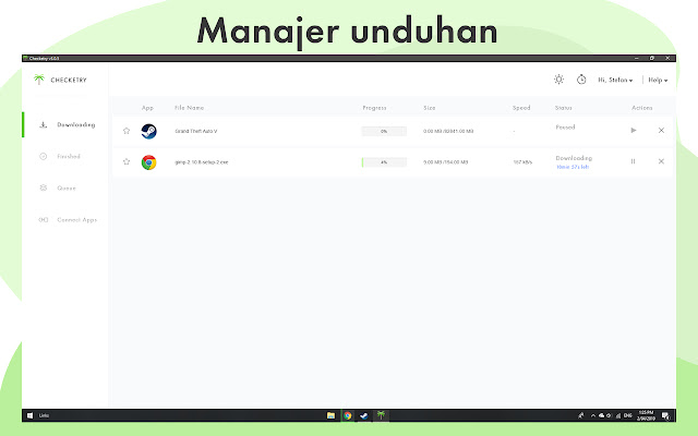 Checketry: manajer unduhan