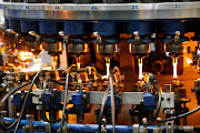 A closeup shows an ampoule making machine inside a manufacturing unit of Schott Kaisha, India's largest vial manufacturer, in Jambusar in the western state of Gujarat, India, December 1, 2020. 