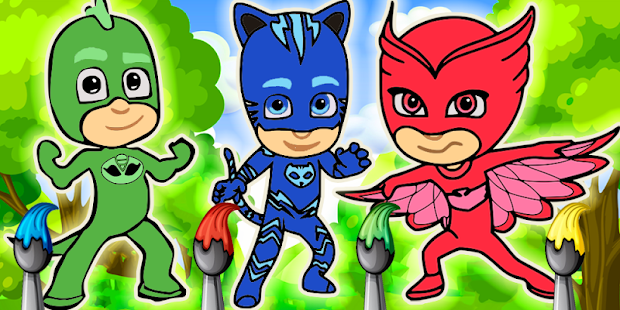 PJ Masks Coloring book - Coloring PJ Masks 1.0 APK + Mod (Uang yang tidak terbatas) untuk android